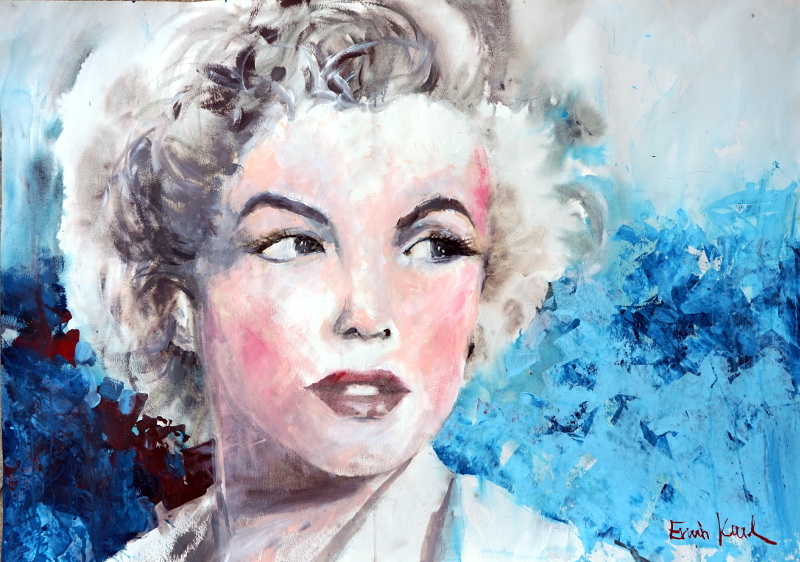 marilyn monroe acryl aquarell malerei kunst salzburg